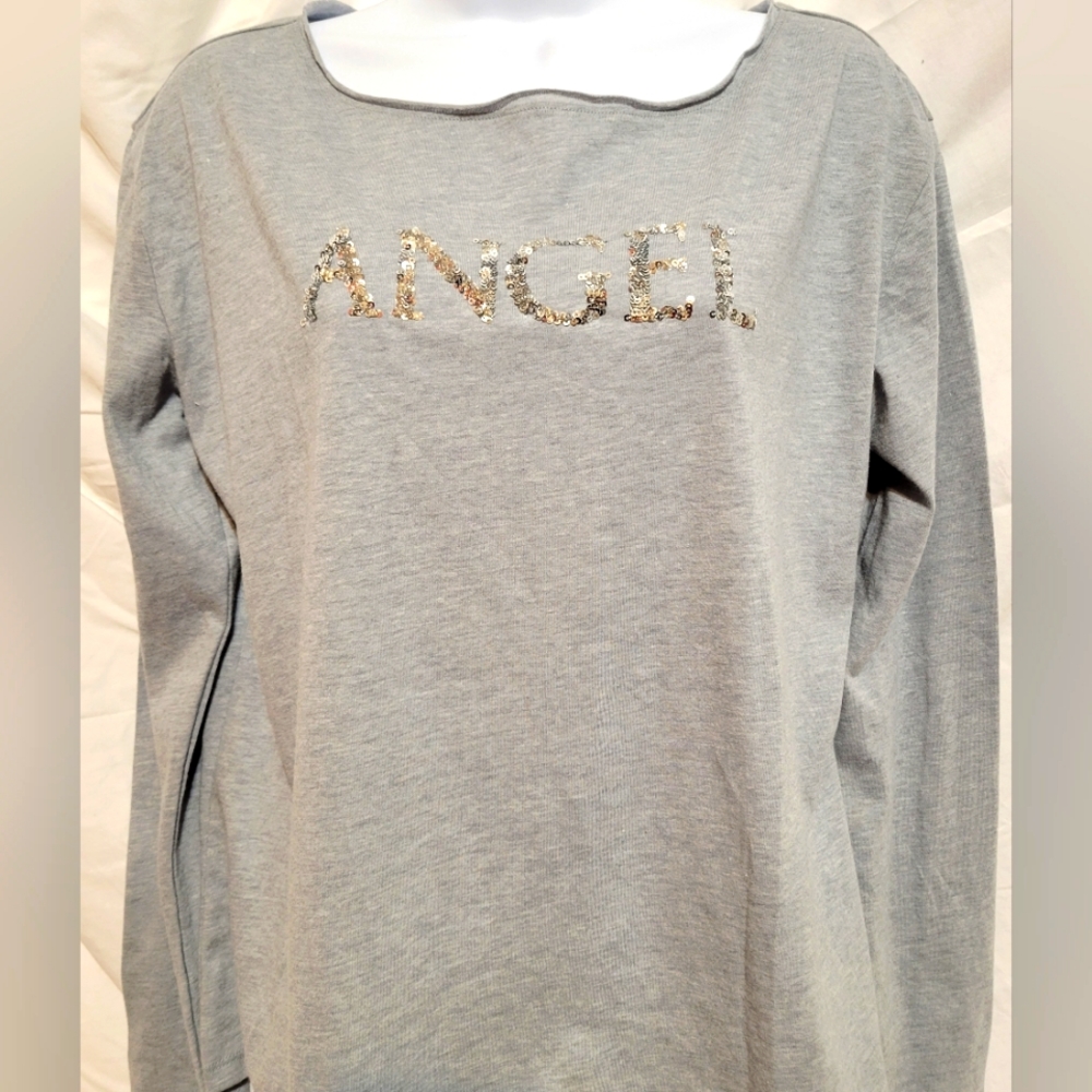 SOLD! Victoria's Secret gray Sequin Long Sleeve shirt. New With Tags